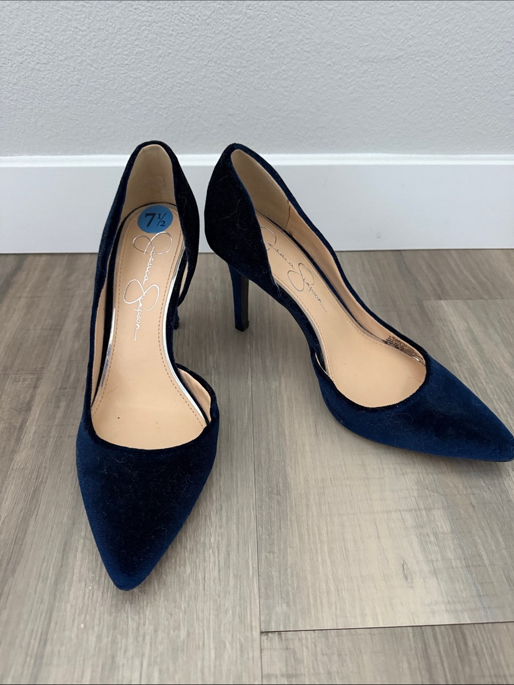 Jessica Simpson Navy Pointed Toe Stiletto Pumps